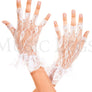 Wrist length lace fingerless gloves