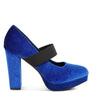 Krause High Block Heel Velvet Pumps