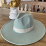 Wide brim panama hat in vegan felt