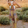 Double Take Full Size Printed V-Neck Sleeveless Jumpsuit