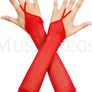 Finger loop fishnet arm warmer