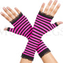 Opaque stripes warmer with mini lace trim
