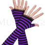 Opaque stripes warmer with mini lace trim