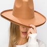 Vegan Felt Panama Upturned Brim HAT FOR WOMEN