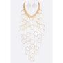 DIONA J ACRYLIC CHANDELIER RED CARPET NECKLACE SET GOLD/CLEAR