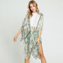 DIONA J PAISLEY FLOWER PRINT KIMONO CARDIGAN ONE SIZE COLOR LEMON