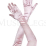 Extra long satin gloves