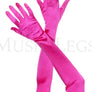 Extra long satin gloves