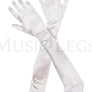 Extra long satin gloves