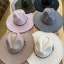 Structured wide brim panama hat With leather belt