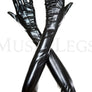 Extra long metallic gloves