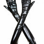 Extra long metallic gloves