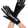 Wet look gloves