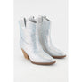 RIVER-01 GLITTER RHINESTONE BLING BOOTIE Silver Size 9