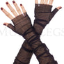 Soft mesh fingerless gloves