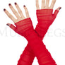 Soft mesh fingerless gloves