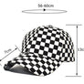 CHECKER PLAID PRINT CAP HAT