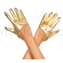 Short wet look gloves
