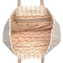 DIONA J STRIPE TEXTURED SATCHEL BAG COLOR NATURAL