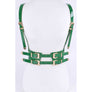 DIONA J PLUS SIZE PATENT LEATHER HARNESS BELT COLOR GREEN