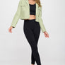 Coalition LA Snap Down Cropped Hooded Jacket