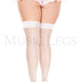 Plus size backseam fishnet thigh hi