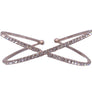 CORSSED RHINESTONE BRACELET