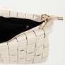 Fame Faux Leather Basket Weave Crossbody Bag