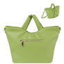 DIONA J SMOOTH CHIC PLEATED SHAPED HANDLE CROSSBODY BAG COLOR GREEN