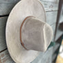 Faux suede wide brim panama hat with braided band