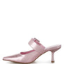 Bismi Large Buckle Kitten Heel Mules