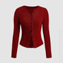 Button Down Long Sleeve T-Shirt