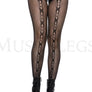 Butterfly bow lace keyhole crochet spandex pantyhose