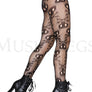Skull and crossbones fishnet pantyhose