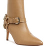 Nicene Harness Detail Stiletto Boots