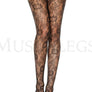 Botanical lace spandex pantyhose