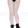Botanical lace spandex pantyhose