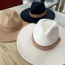Wide brim panama hat in vegan felt