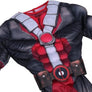 Boys Heroes 3D Print Bodysuit Red Suit Zentai Onesie Spandex Jumpsuit with Mask Fiber Belt Set Halloween Costume Set (Extra Small)
