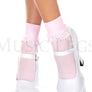 Opaque ankle hi with ruffle trim