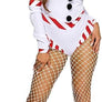 Charming Sexy Snow Woman Costume Winter Wonderland Holiday Outfit Playful Accessories for Festive Parties and Events (Extra Large)