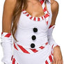 Charming Sexy Snow Woman Costume Winter Wonderland Holiday Outfit Playful Accessories for Festive Parties and Events (Medium)