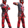 Boys Heroes 3D Print Bodysuit Red Suit Zentai Onesie Spandex Jumpsuit with Mask Fiber Belt Set Halloween Costume Set (Extra Small)