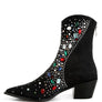 Starlit Multi Color Stones Embellished Boots