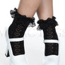 Heart stencil ankle hi with ruffle