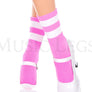 Acrylic ankle hi with striped top