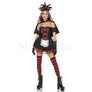 Dark Queen of Hearts 6 Pc Multicolor Mini Dress Women's Costume Set Size M/L