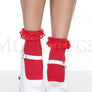 Opaque Anklet with Ruffled Lace