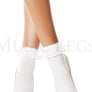 Opaque Anklet with Ruffled Lace