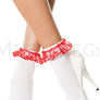 Opaque Anklet with Ruffled Lace